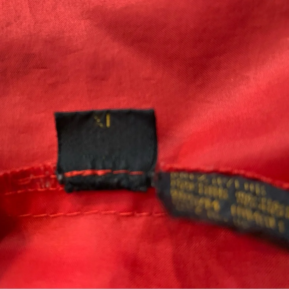 Vintage Izod Lacoste Windbreaker with hoodie, Size XL, color red - Picture 3 of 8